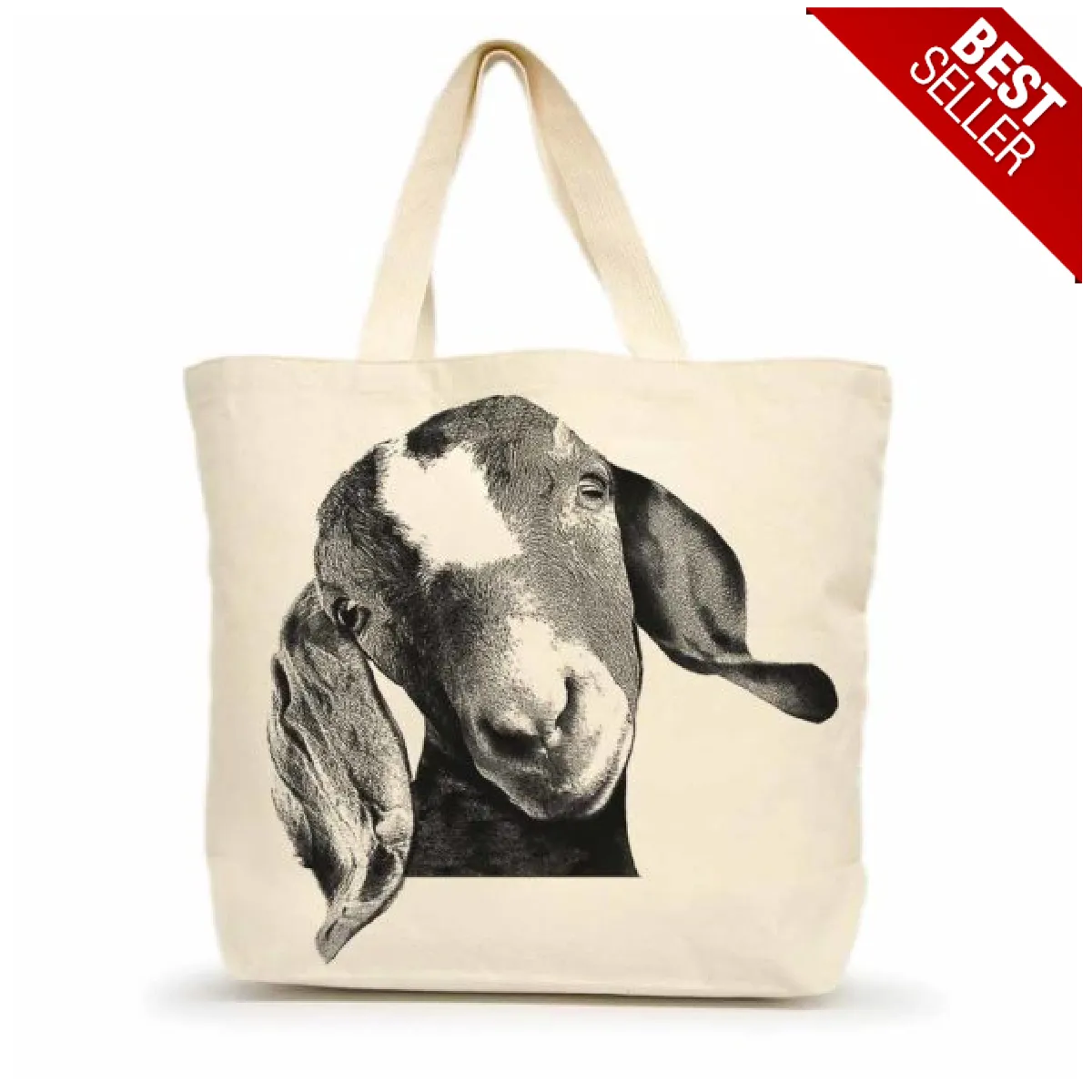 Eric & Christopher Goat Head Canvas Tote Bag