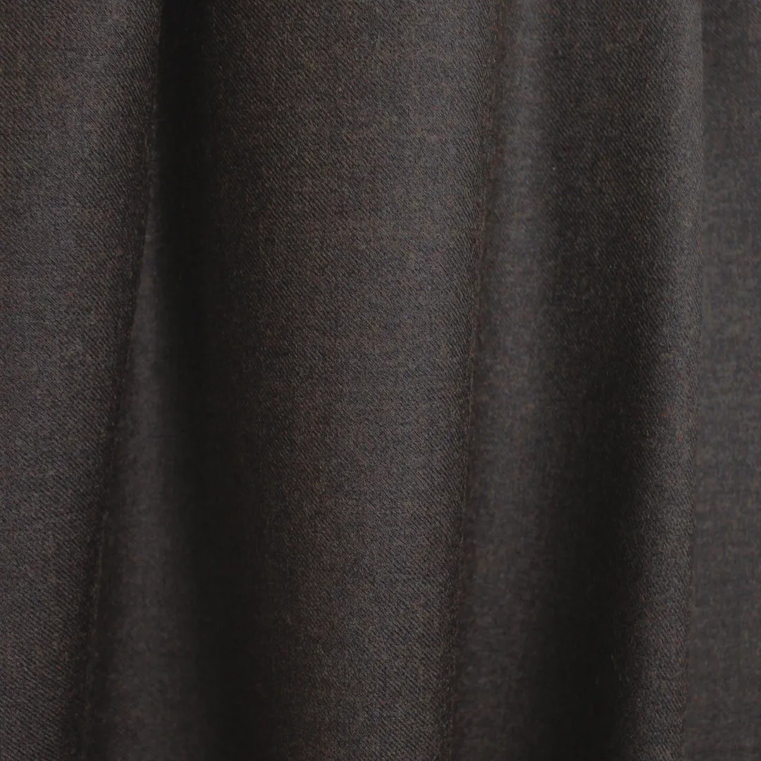 European stretch wool blend twill suiting - roasted coffee