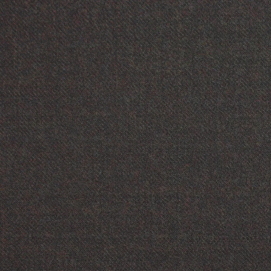 European stretch wool blend twill suiting - roasted coffee