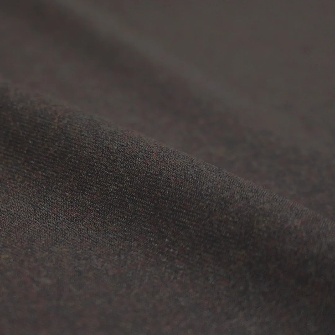 European stretch wool blend twill suiting - roasted coffee