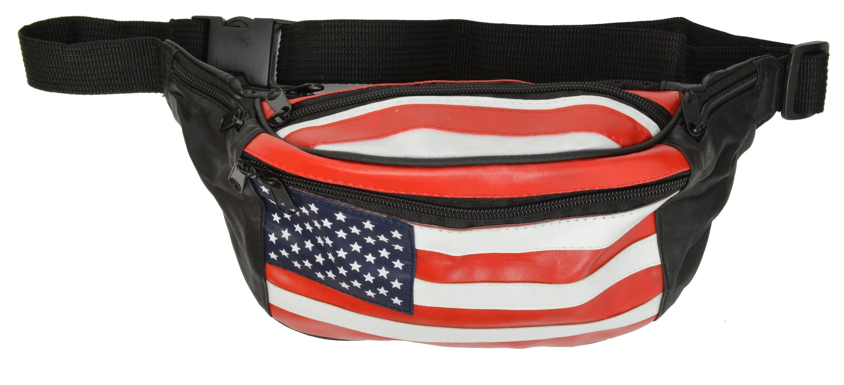 Fanny Pack American Flag Genuine Leather by Marshal