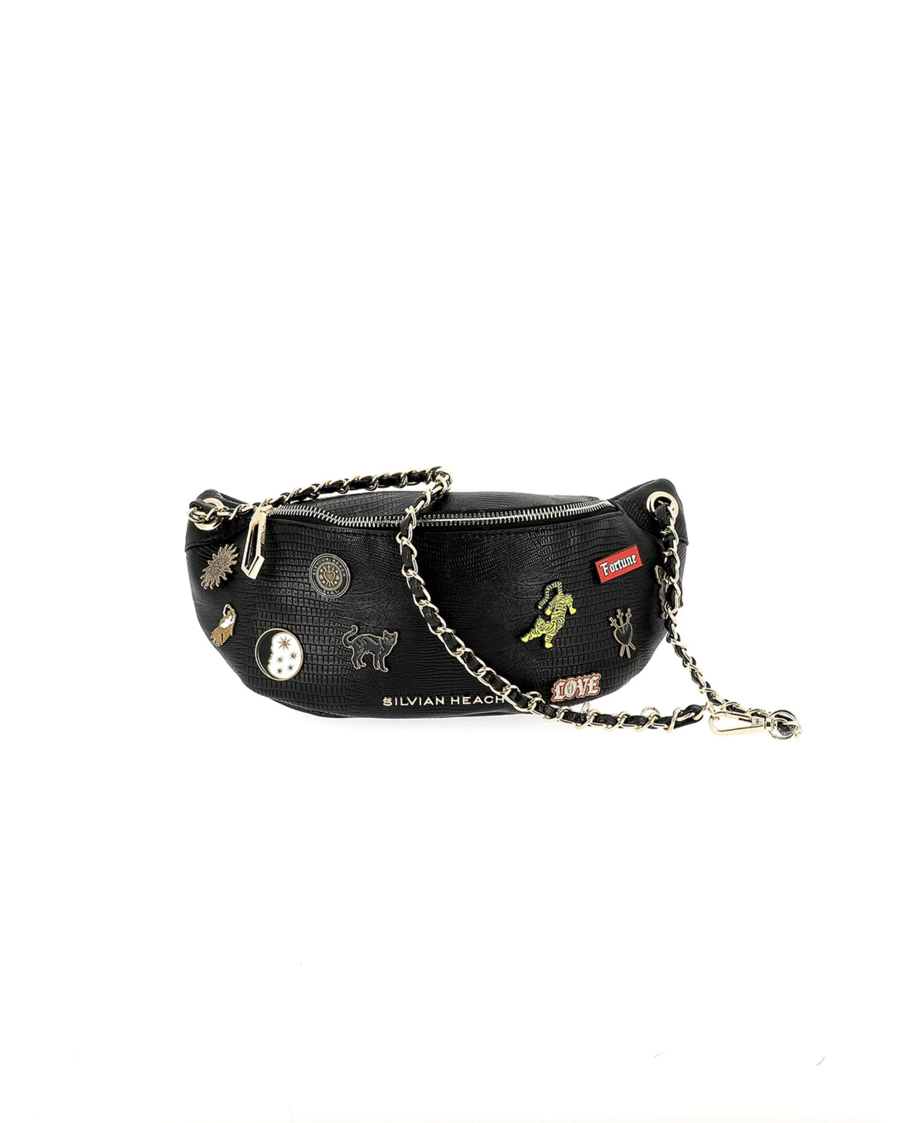 Fanny pack with brooches