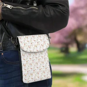 Floral Cell Phone Wallet with Adjustable Strap