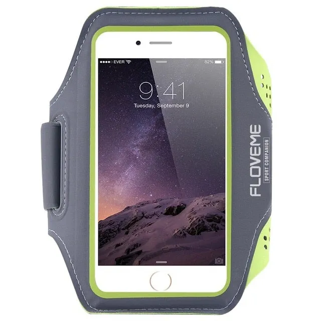 FLOVEME Waterproof Sport Arm Band For iPhone 6 6s 7 8 Plus Armband 5.5 Inch Universal Cover For Running GYM Mobile Phone Capinha