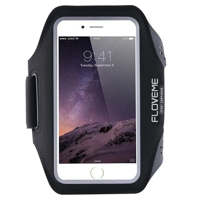 FLOVEME Waterproof Sport Arm Band For iPhone 6 6s 7 8 Plus Armband 5.5 Inch Universal Cover For Running GYM Mobile Phone Capinha