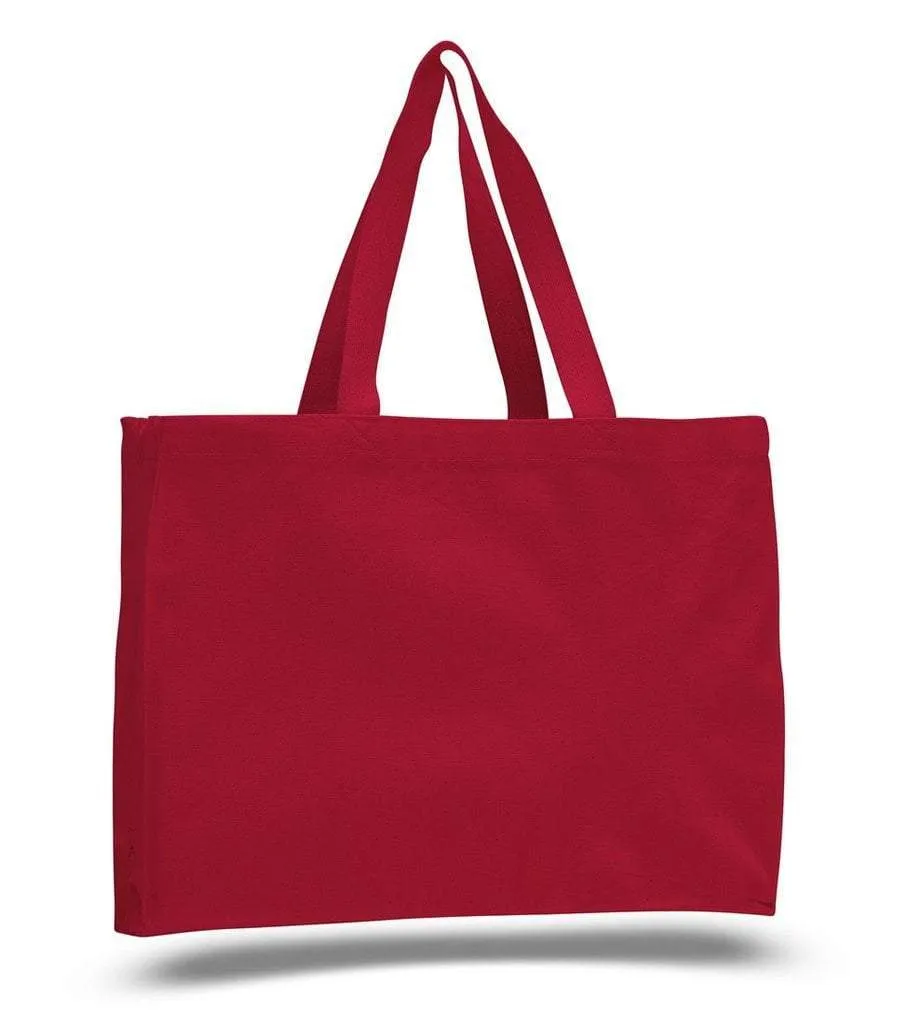 FULL GUSSET HEAVY CHEAP CANVAS TOTE BAGS Set Of ( 50 Bags )