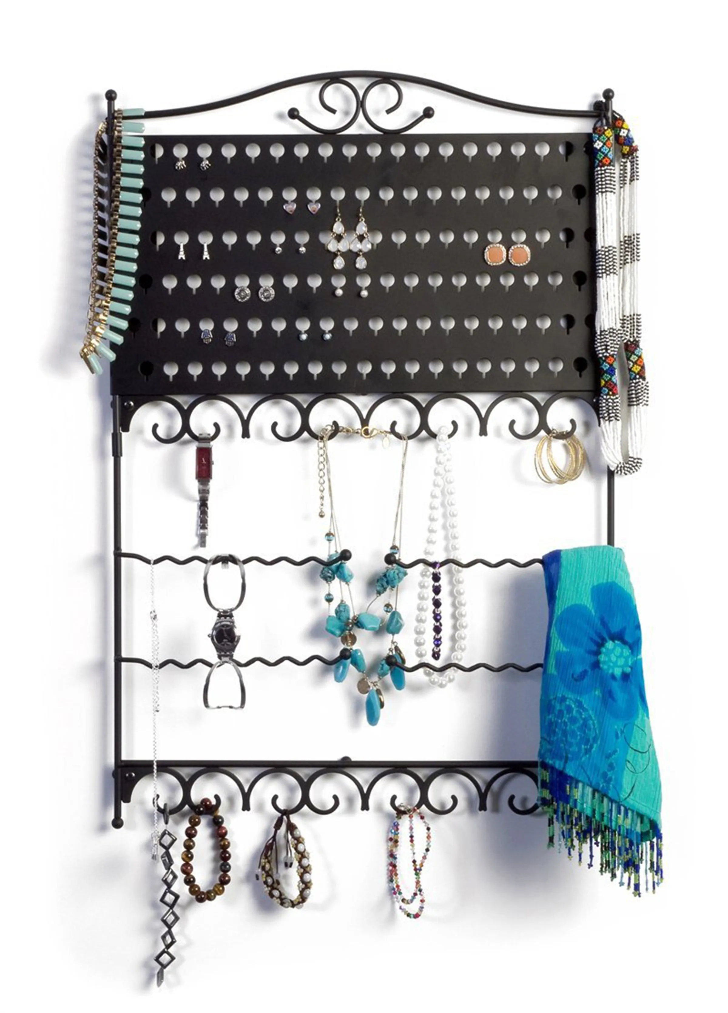 Full Size Wall-Mounted Jewelry & Earring Organizer