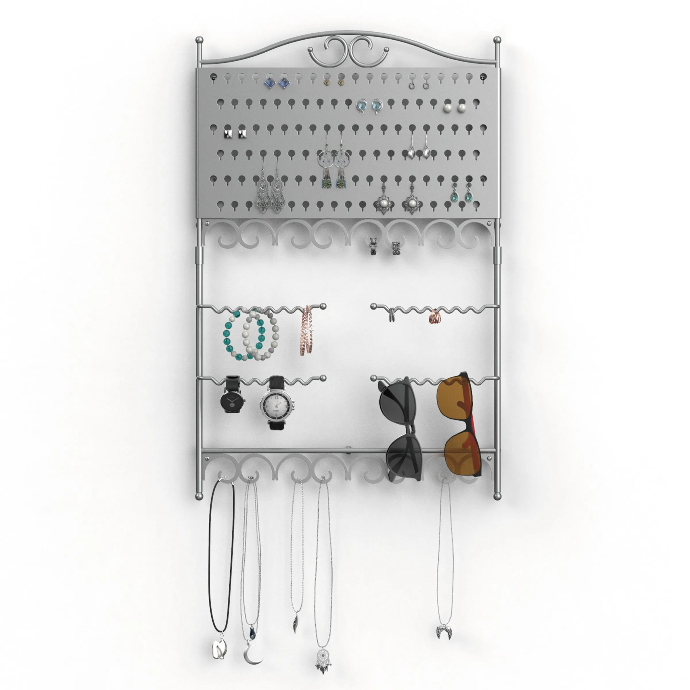 Full Size Wall-Mounted Jewelry & Earring Organizer