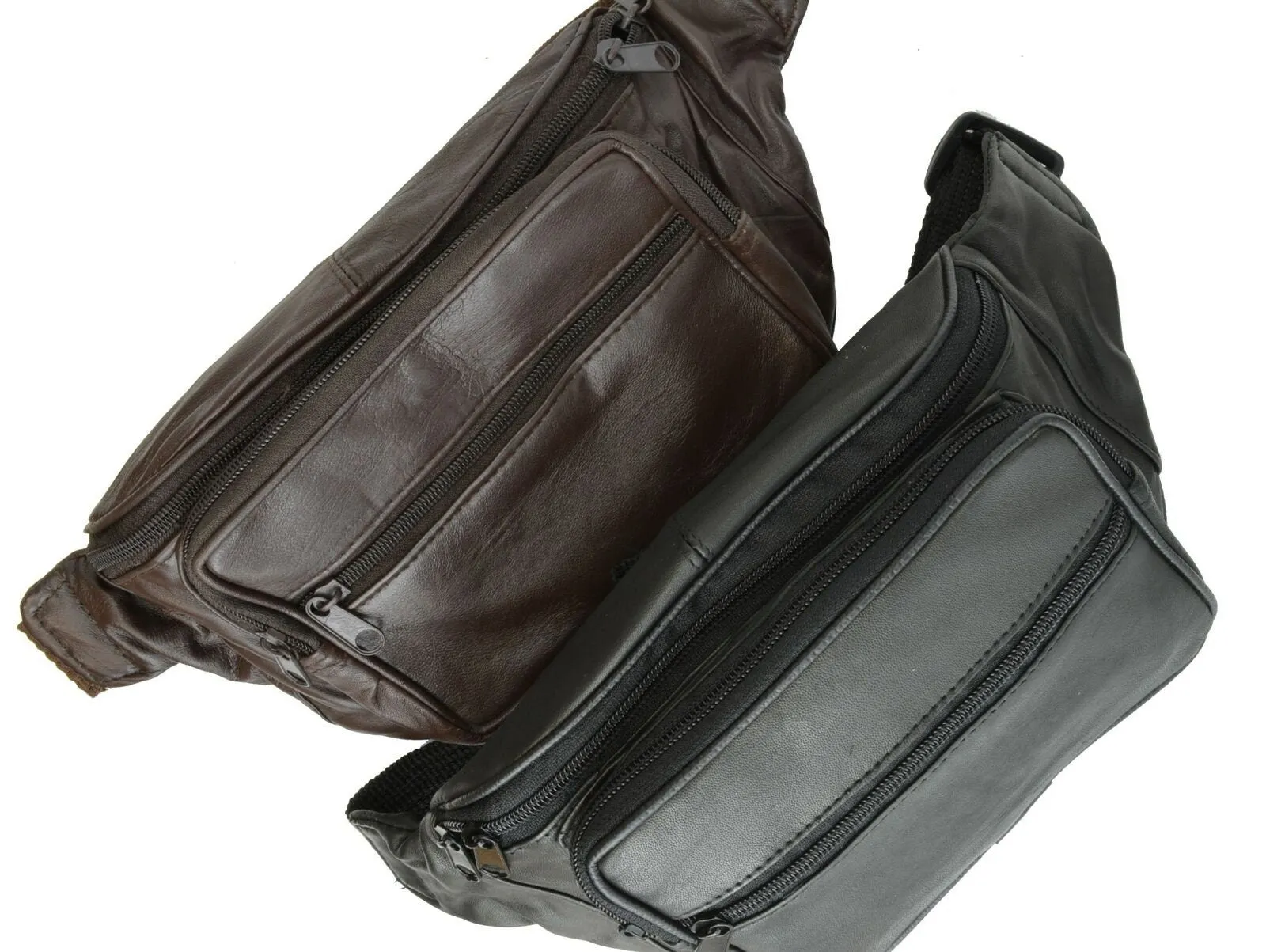 Genuine Leather Concealed Carry Fanny Pack Waist Bag CCW