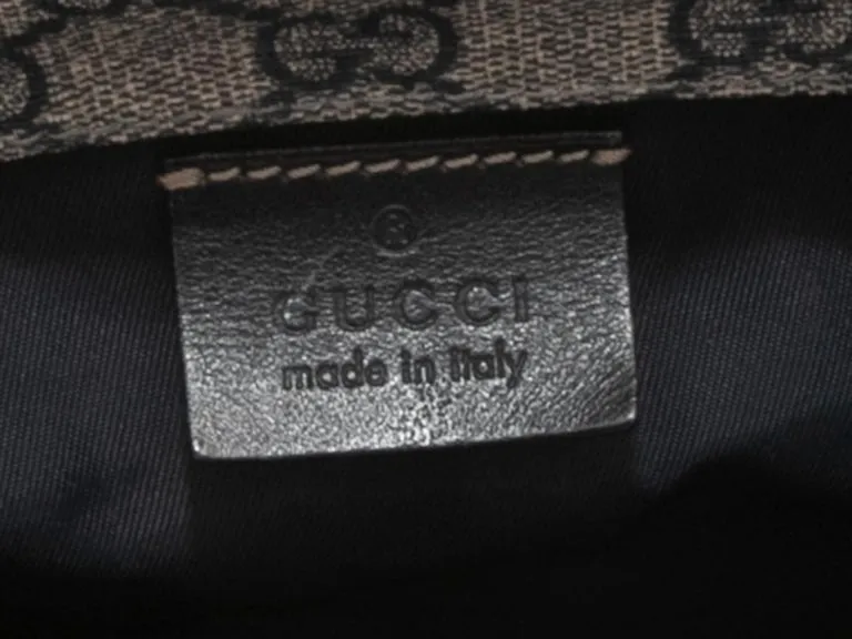 Gray & Navy Gucci GG Supreme Messenger Bag