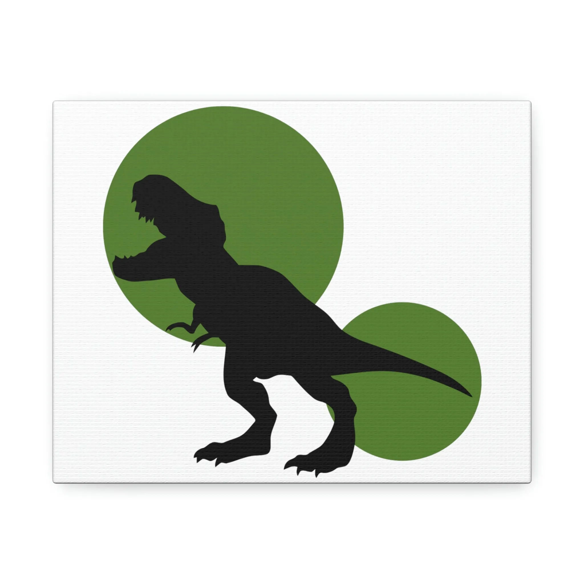 Green Tyrannosaurus Rex Stretched Canvas