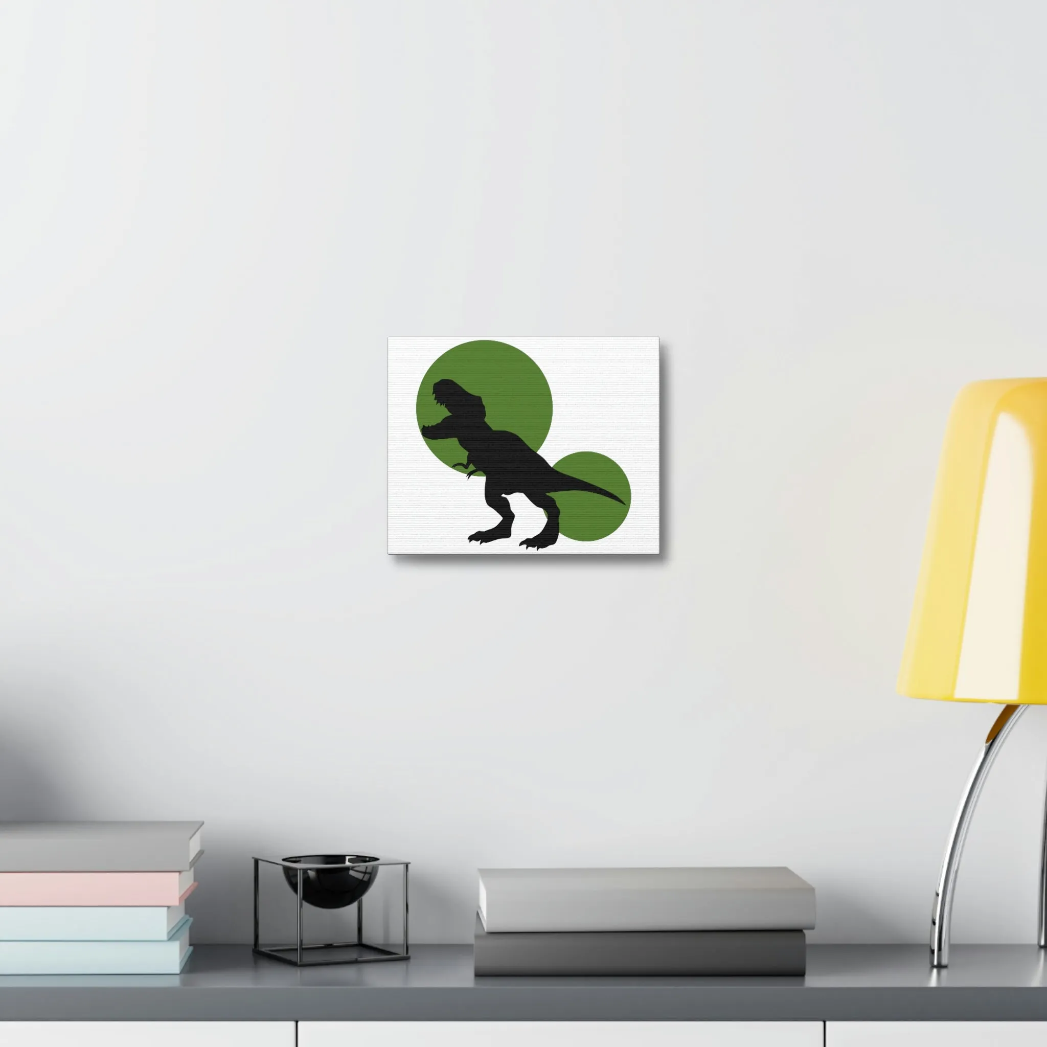 Green Tyrannosaurus Rex Stretched Canvas