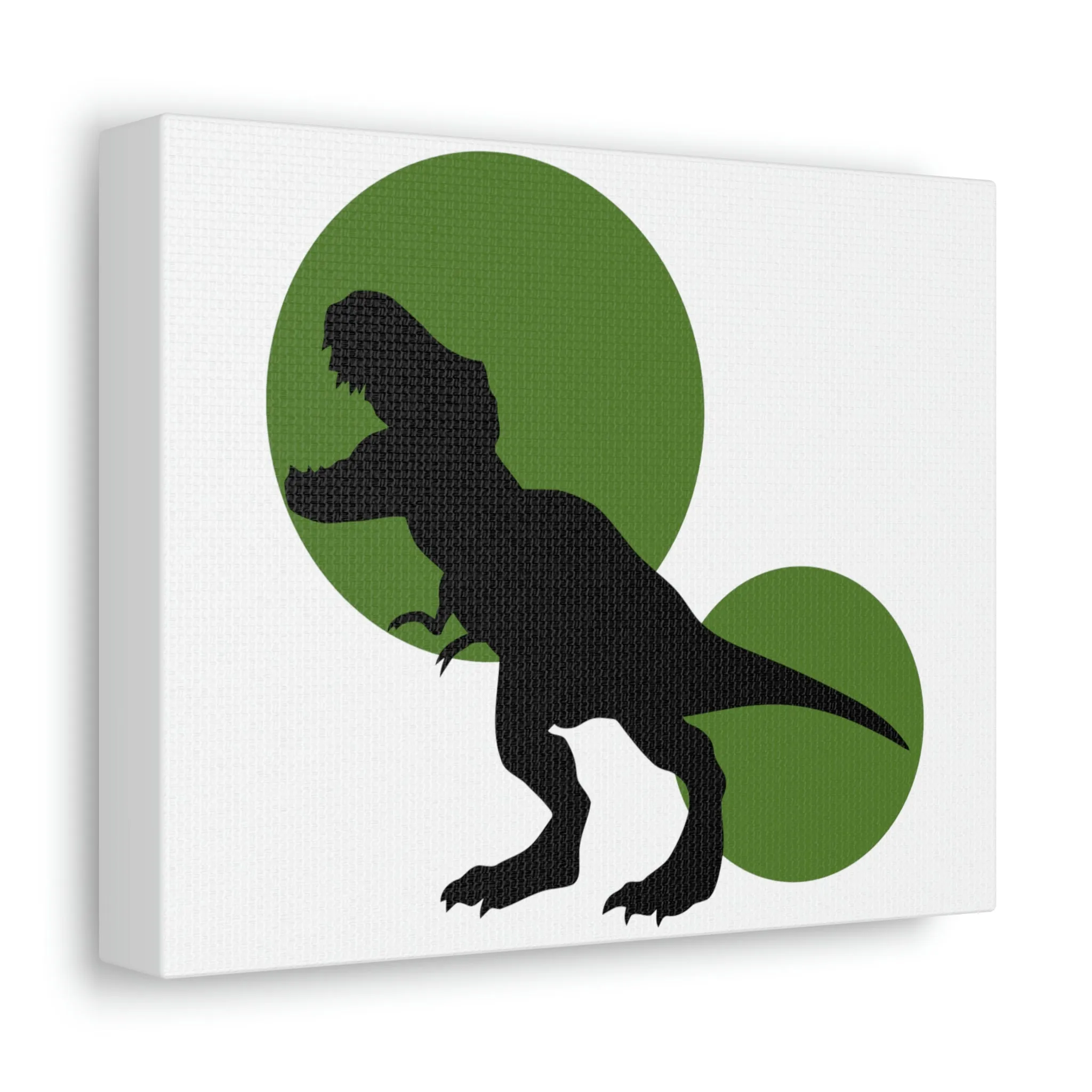 Green Tyrannosaurus Rex Stretched Canvas