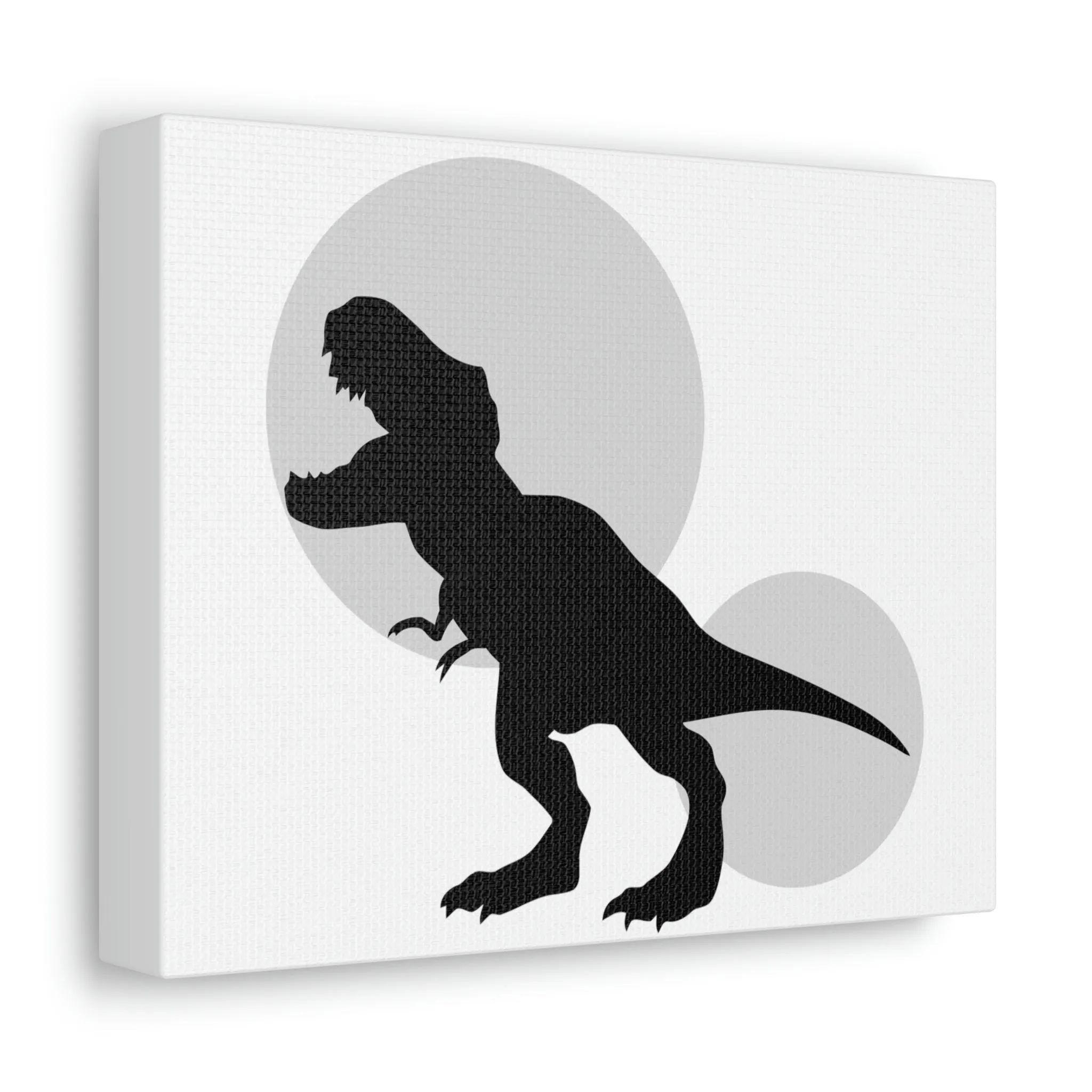 Grey Tyrannosaurus Rex Design Stretched Canvas