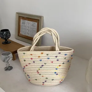 Handbag Women's Colorful Woven Straw