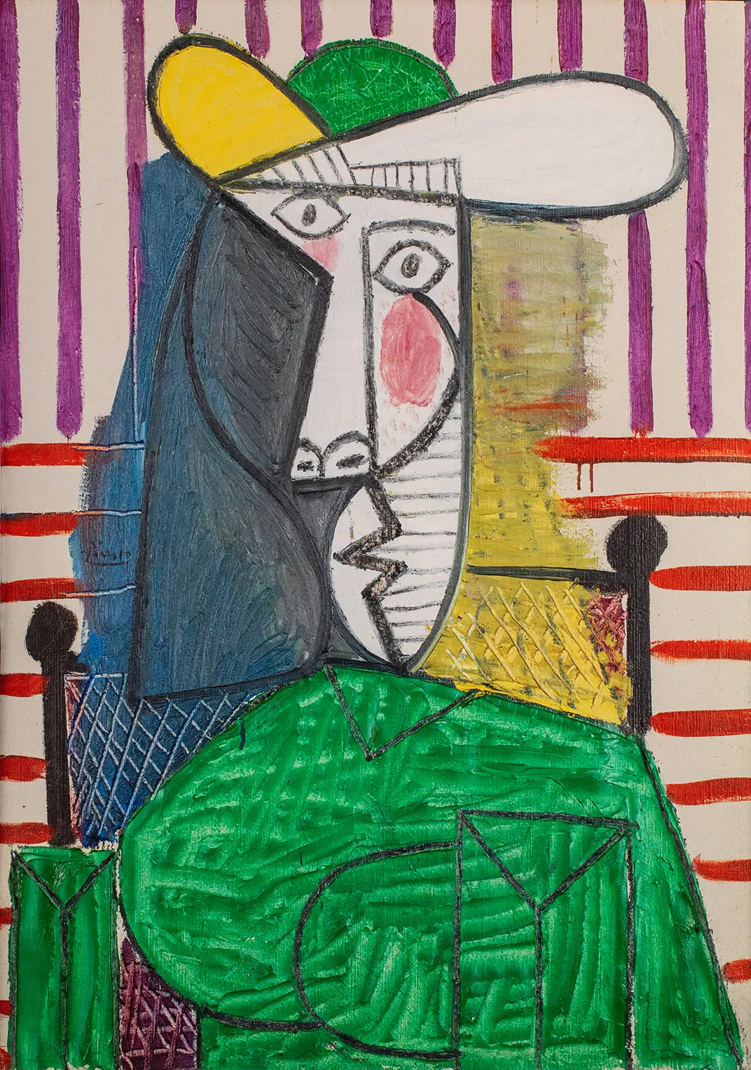 Head of a Woman - Painted by Pablo Picasso - Circa. 1960. High Quality Polyester Cotton Canvas Print. Ready to be Framed or Mounted. Available in 3 Sizes - Small - Medium or Large.