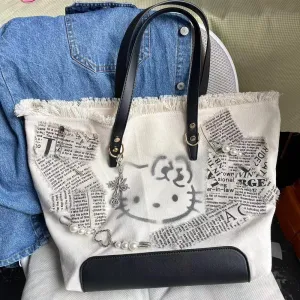 Hello Kitty Canvas Shoulder Bag