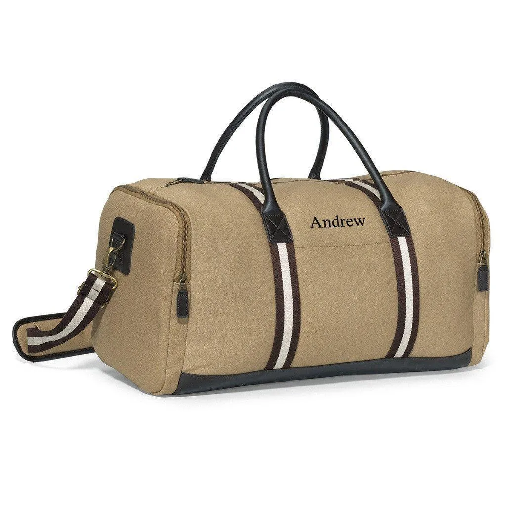 Heritage Supply Personalized Khaki Duffel Bag