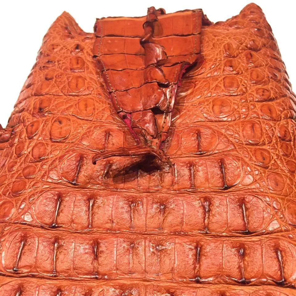 Kashani All-Over Cognac Alligator Backpack