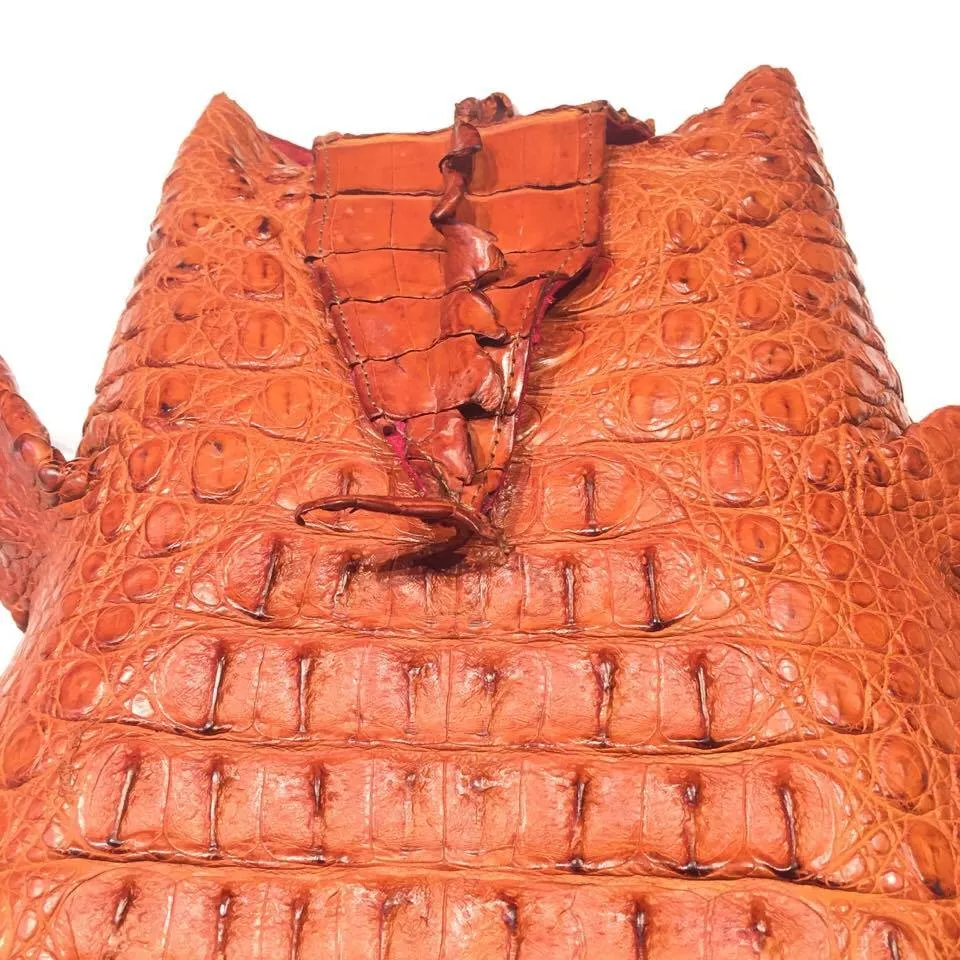 Kashani All-Over Cognac Alligator Backpack