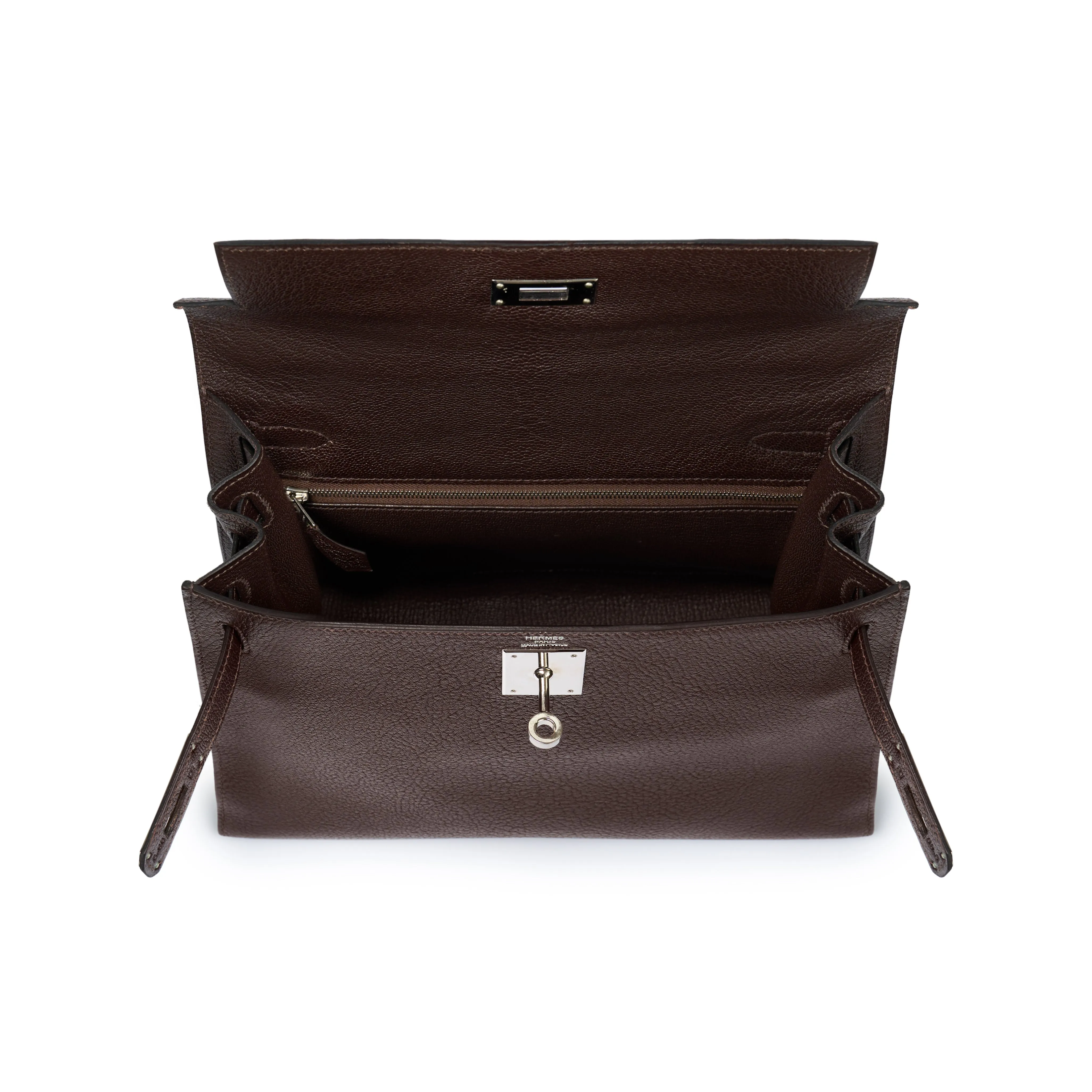 Kelly 28 Sellier Chevre Brown PHW