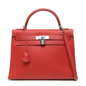 Kelly 32 Sellier Red Togo PHW