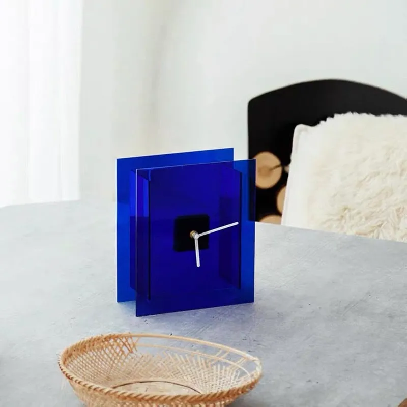 Klein Blue Acrylic Clock & Tabletop Accent