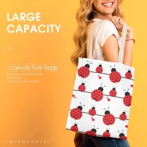 Lady Bugs Canvas Tote Bag