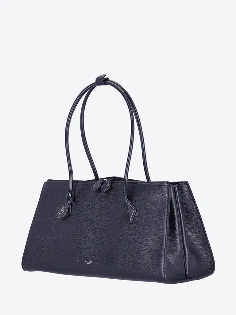 Le teckel shiny grained leather tote bag