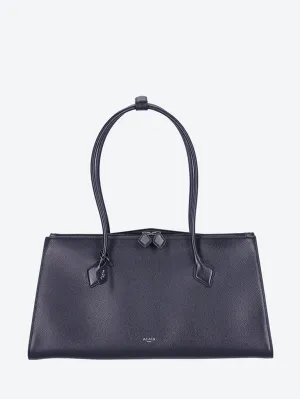 Le teckel shiny grained leather tote bag