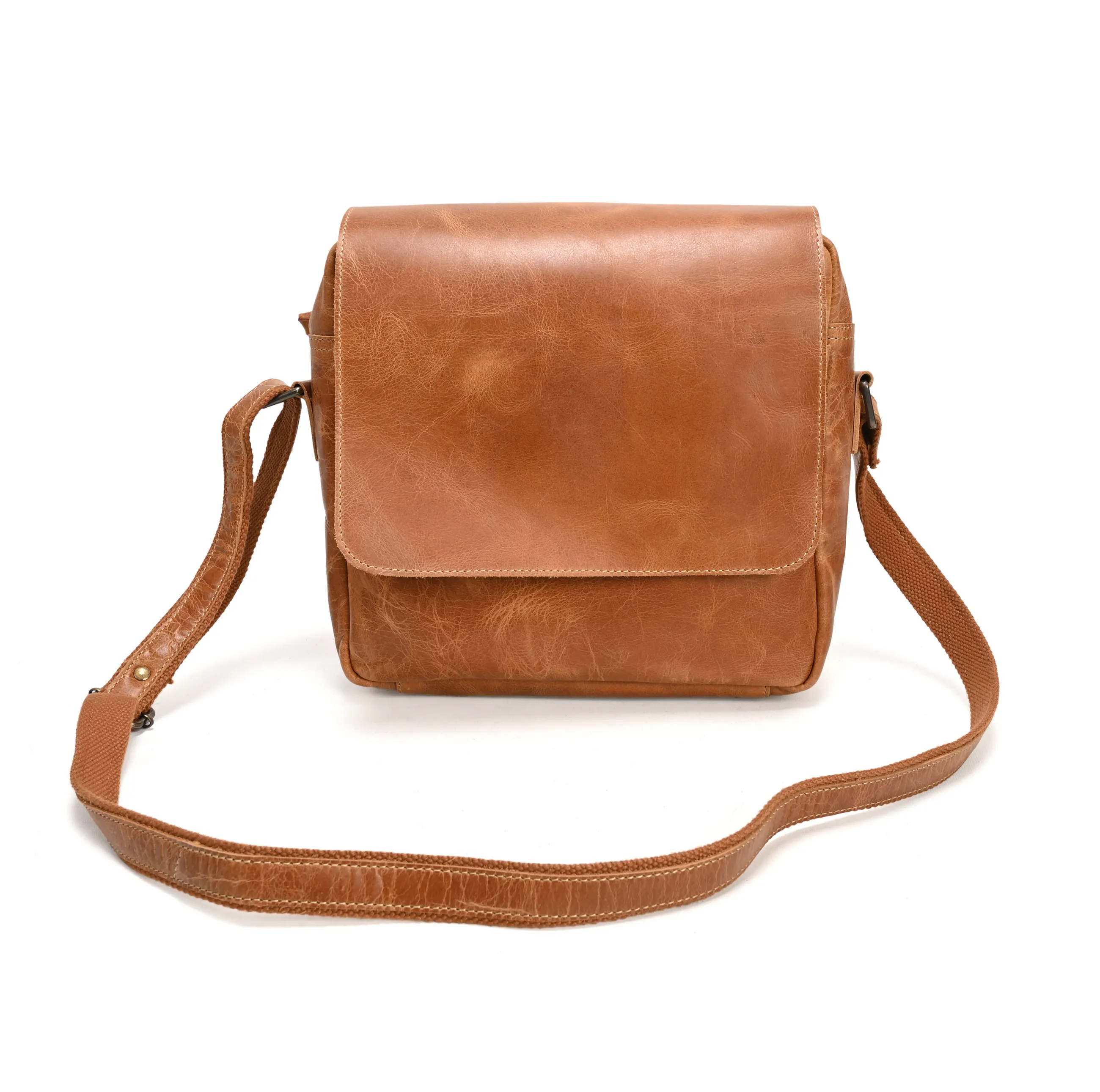 Leya Leather Messenger Bag