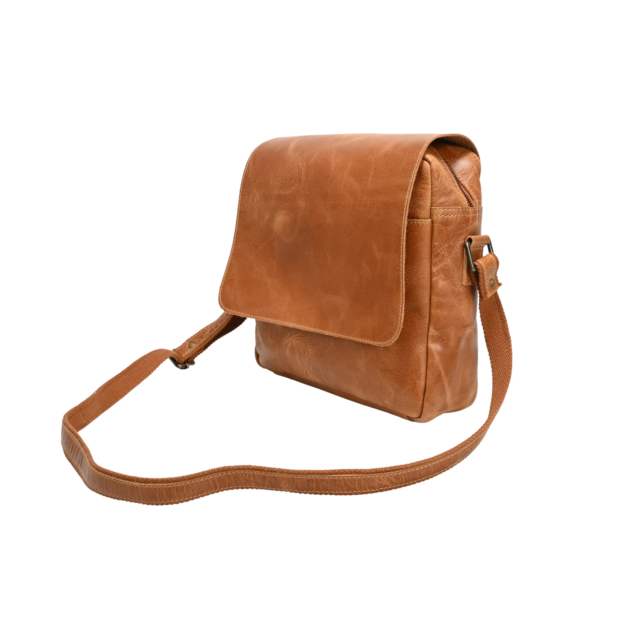 Leya Leather Messenger Bag