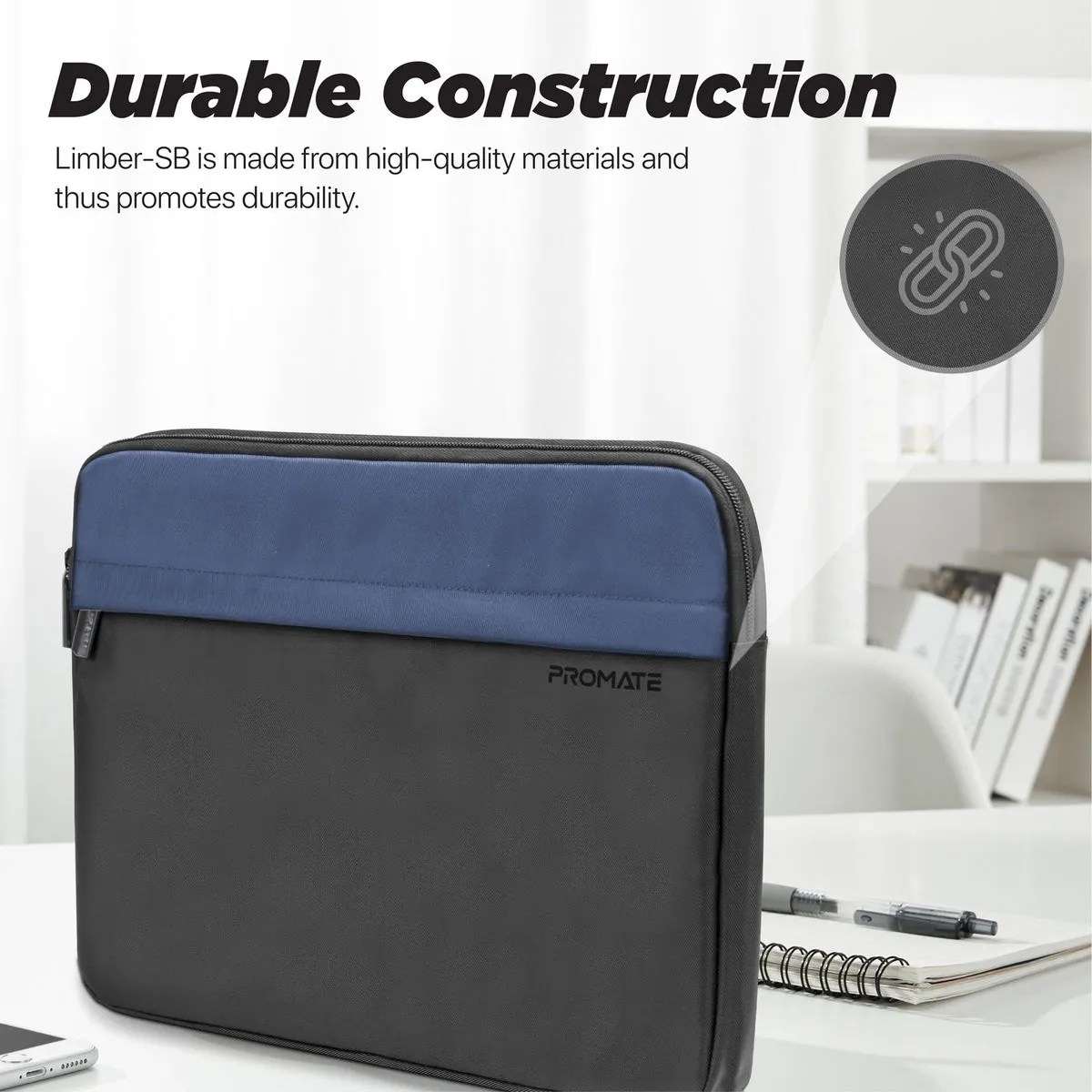 Lightweight 13" Tablet Sleeve with Front Storage Zipper