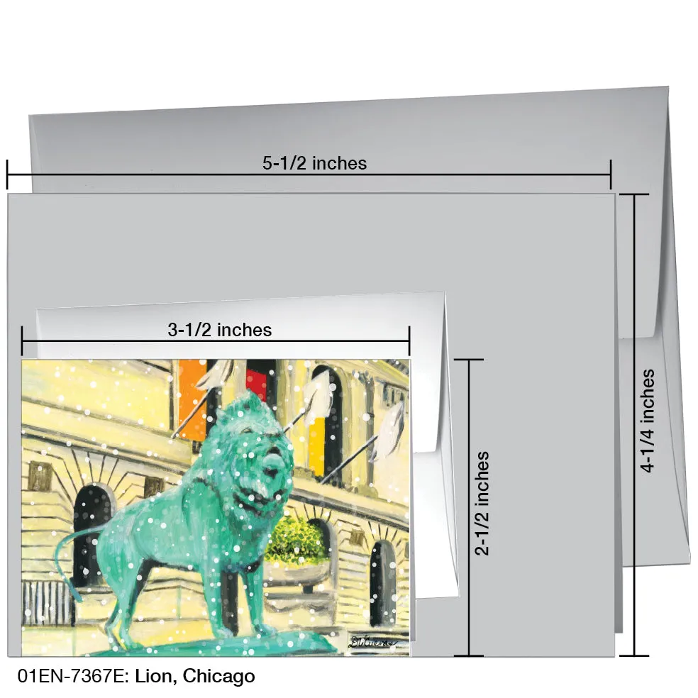 Lion, Chicago, Greeting Card (7367E)