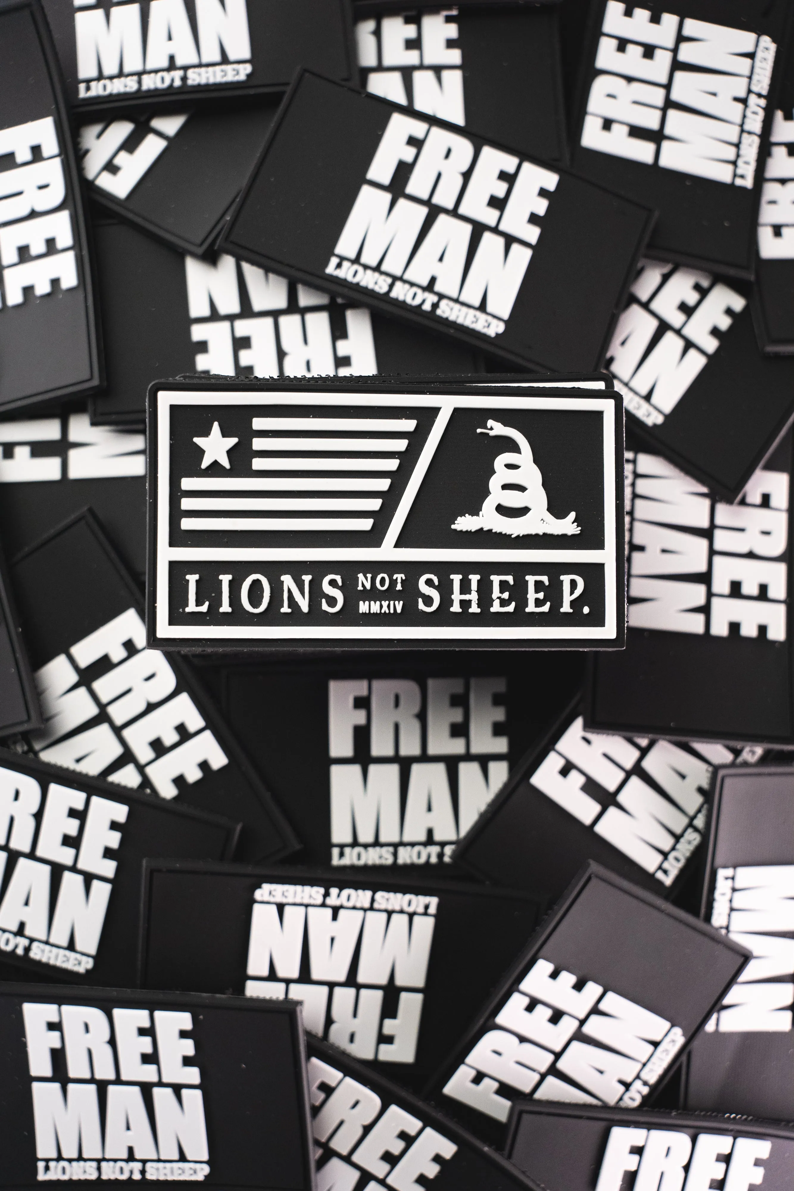 Lions Not Sheep "Freedom" PVC Patch (Velcro Backing)