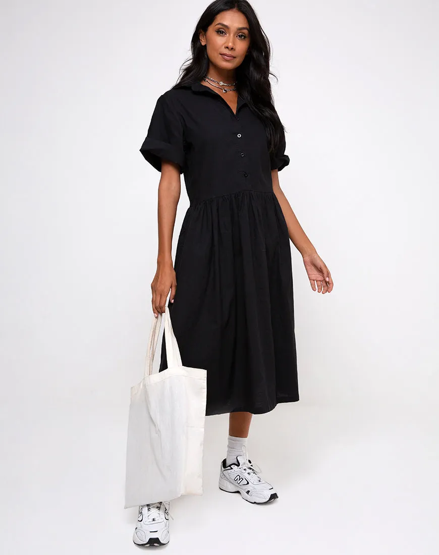 Lista Midi Dress in Black