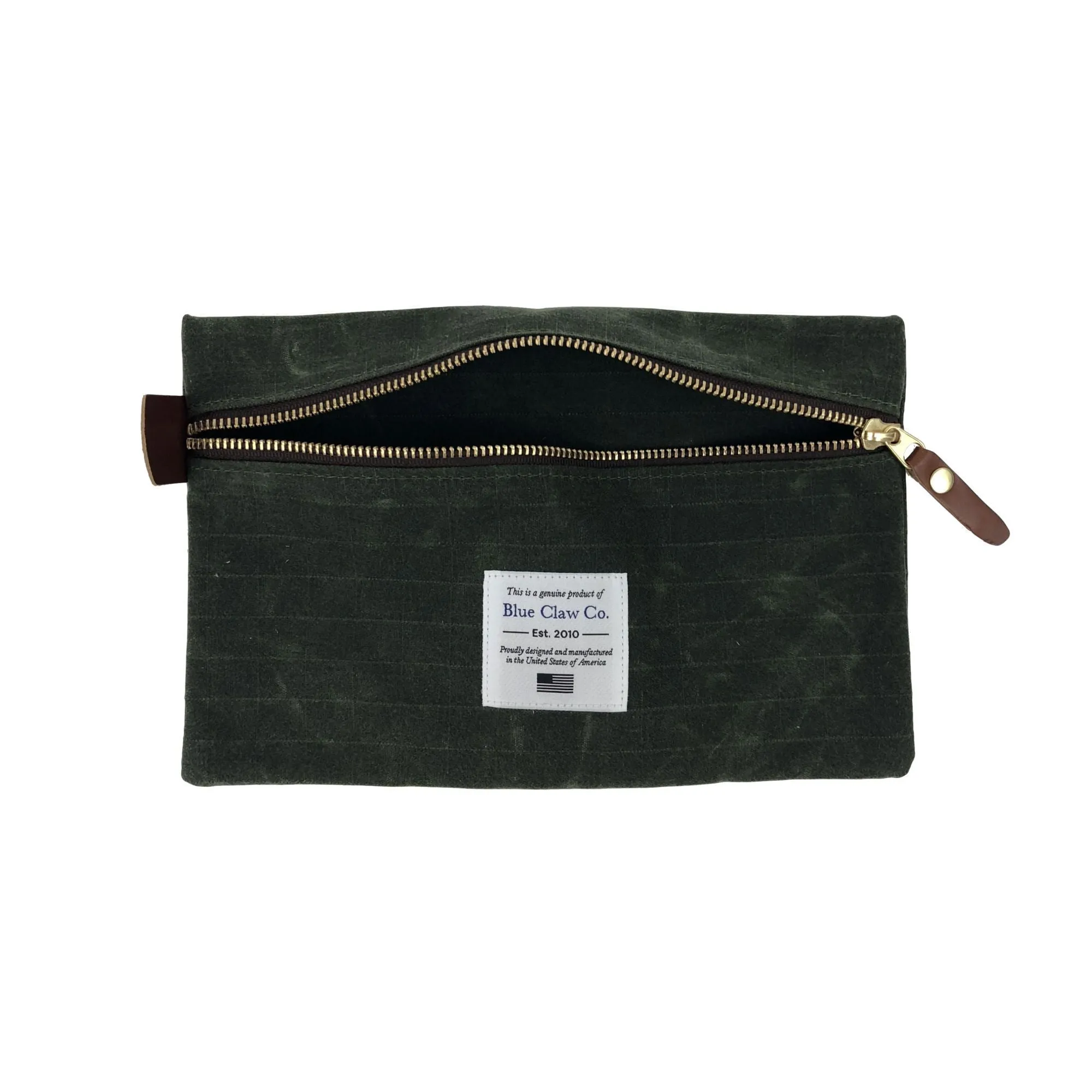 Menara Gridwax Zip Pouch, Olive