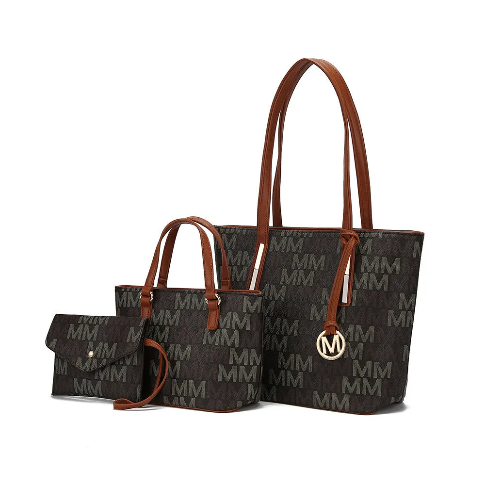 MKF Collection Aylet M Tote with Mini Handbag and Wristlet Pouch by Mia k