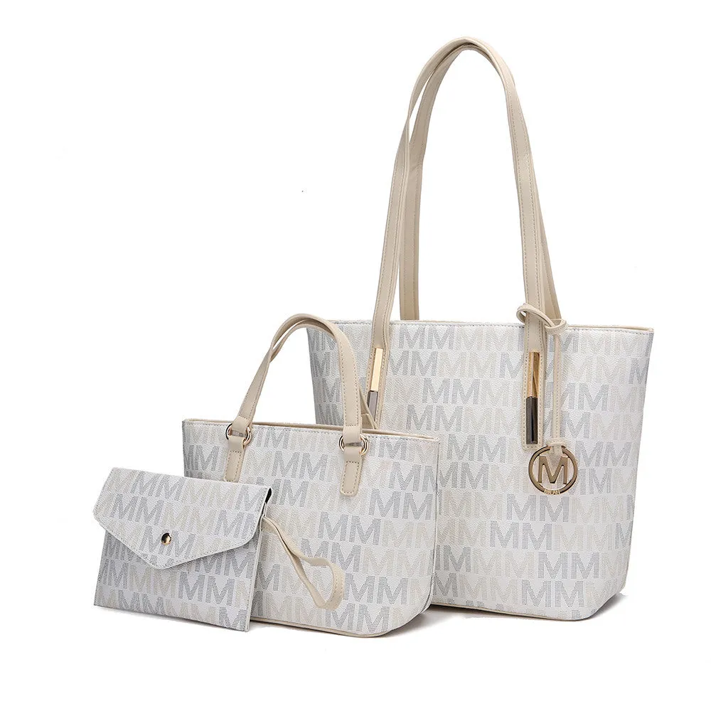 MKF Collection Aylet M Tote with Mini Handbag and Wristlet Pouch by Mia k