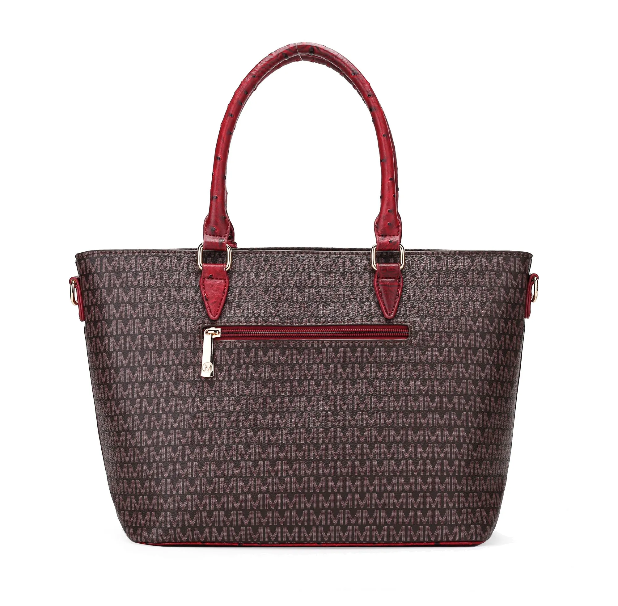 MKF Collection Grace Signature and Croc Embossed Tote Bag by Mia k