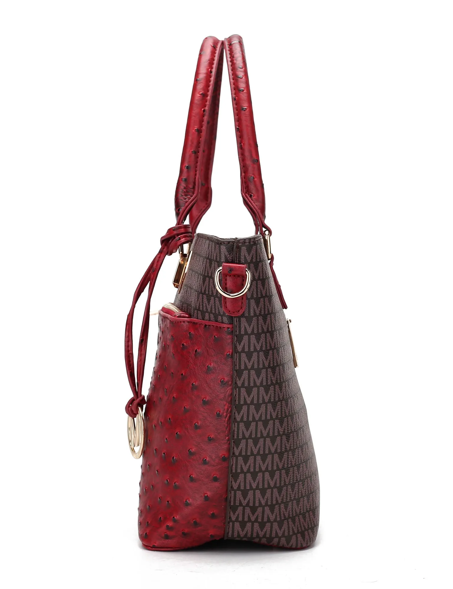 MKF Collection Grace Signature and Croc Embossed Tote Bag by Mia k