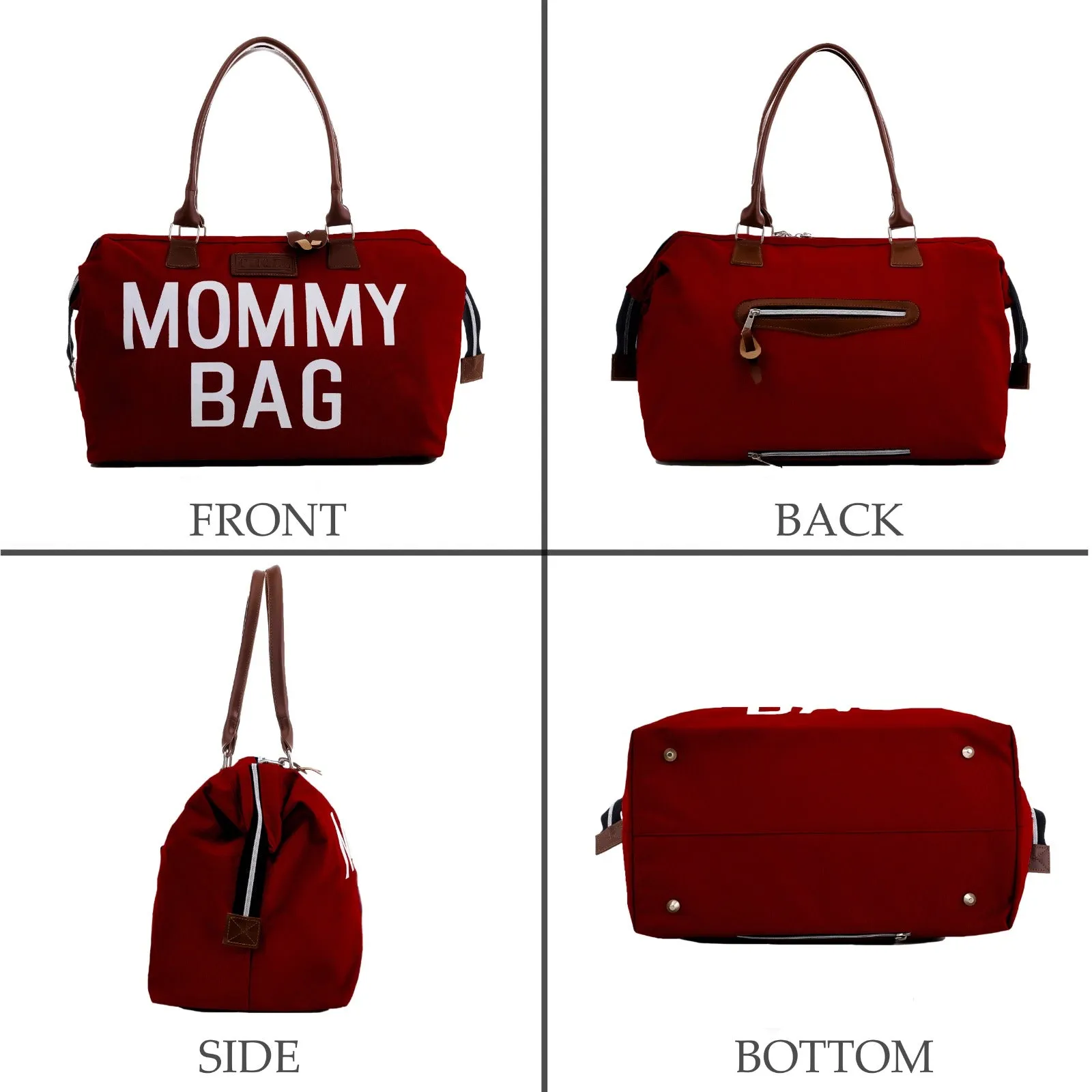 Mommy Bag - Baby Diaper Travel Bag (BURGUNDY)