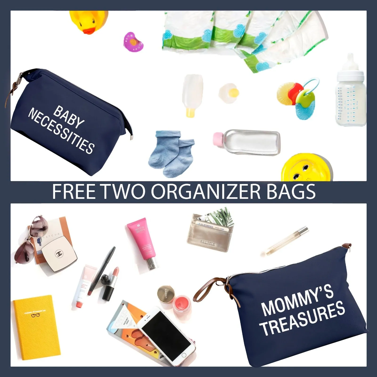 Mommy Bag - Baby Diaper Travel Bag  (NAVY BLUE)