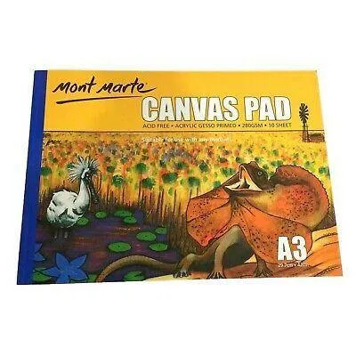 MONT MARTE CANVAS PAD A3 ACRYLIC GESSO PRIMED 280 GSM