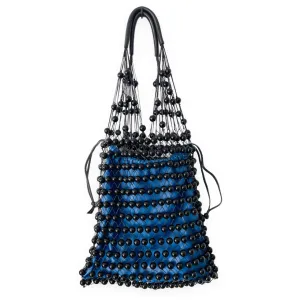 Mulberry Fishnet & Bead Bag