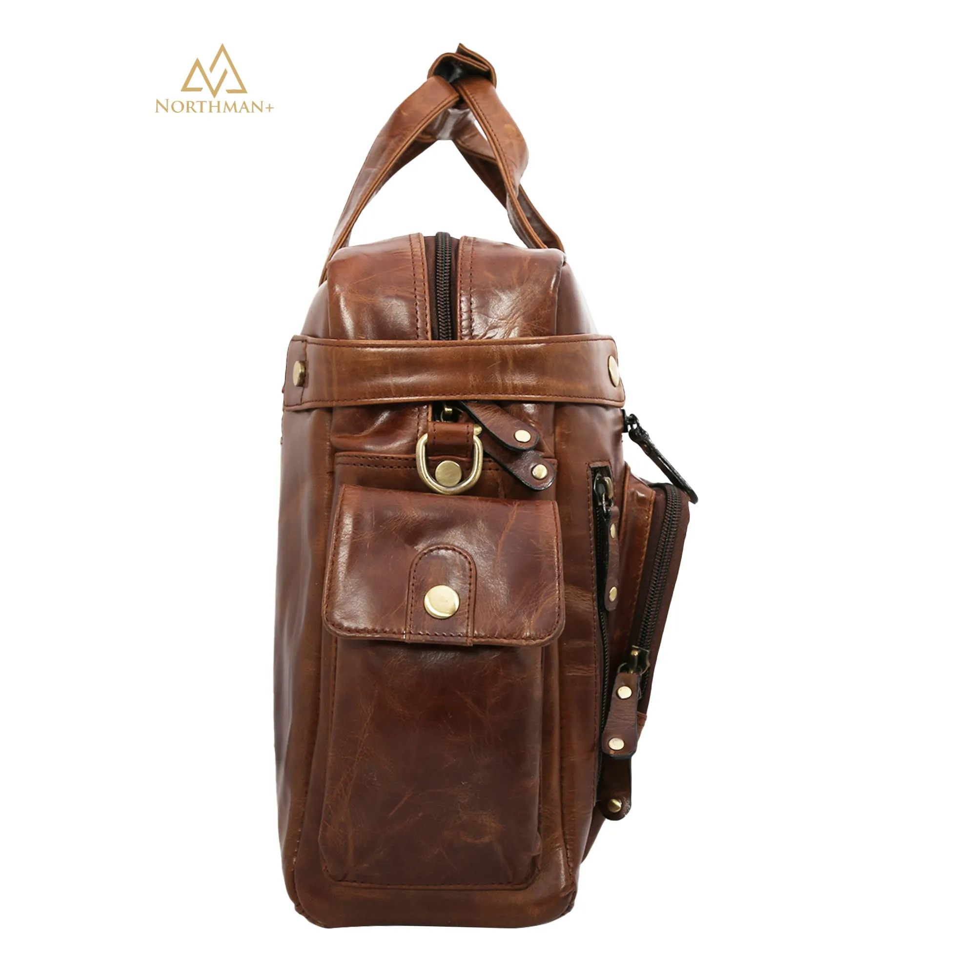 MultiPocket Dark Brown Travel Bag