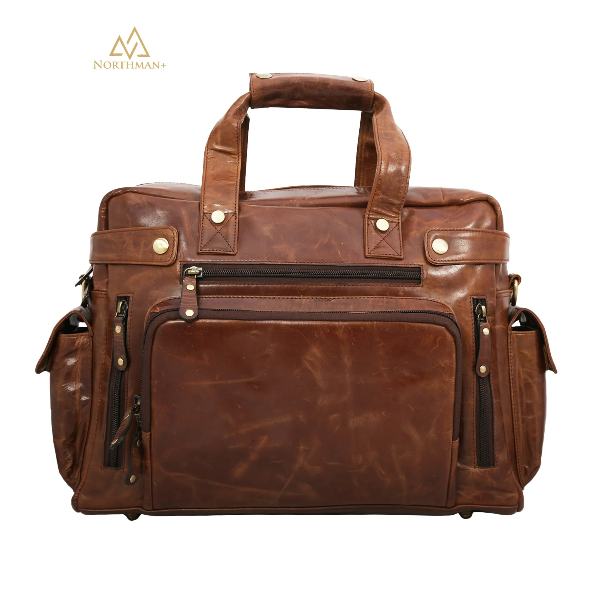 MultiPocket Dark Brown Travel Bag