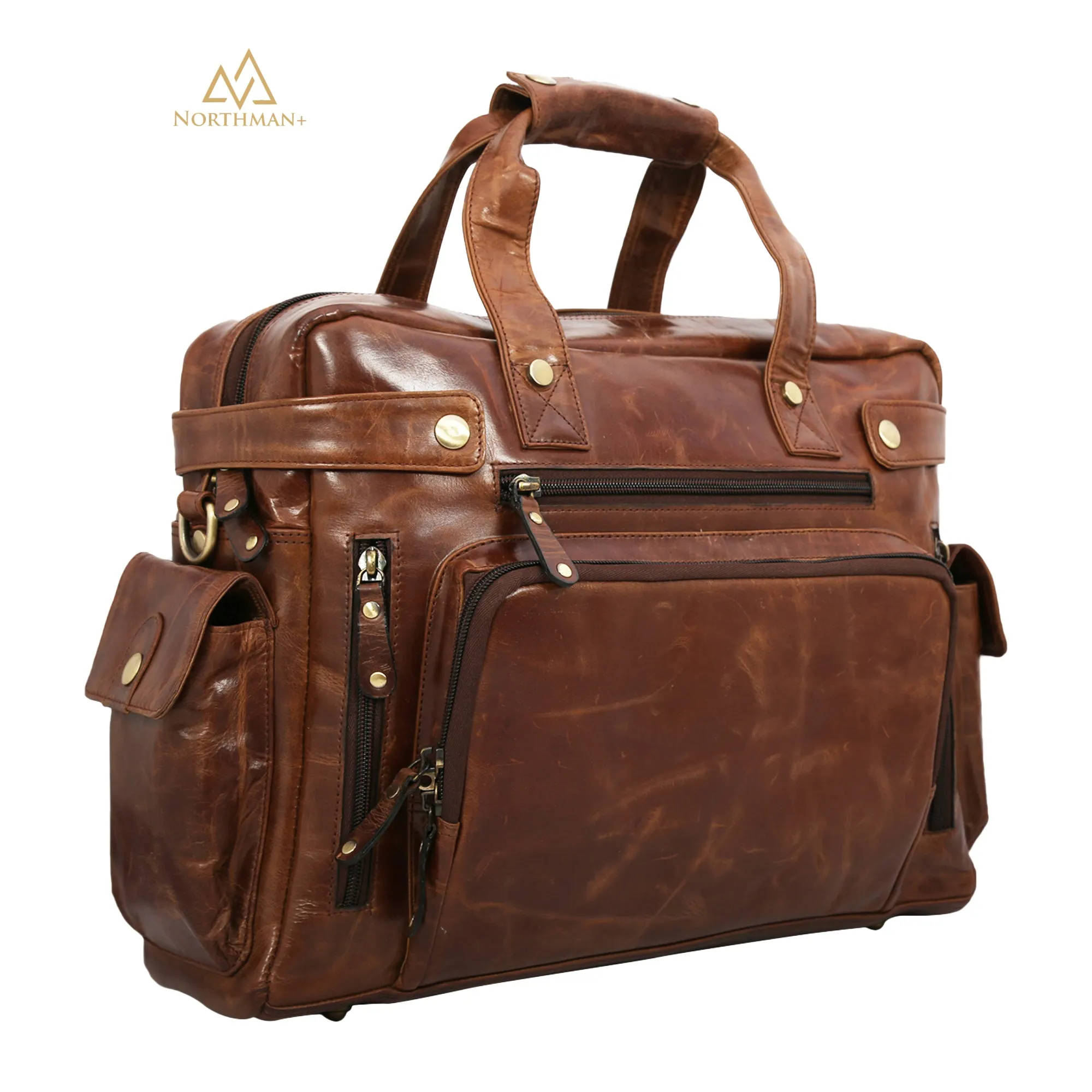 MultiPocket Dark Brown Travel Bag