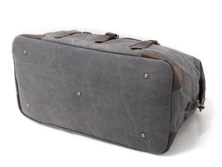 Oversized Travel Duffel Bag Canvas Leather