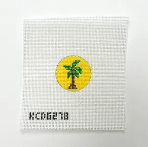 Palm Tree Key Fob Insert Canvas